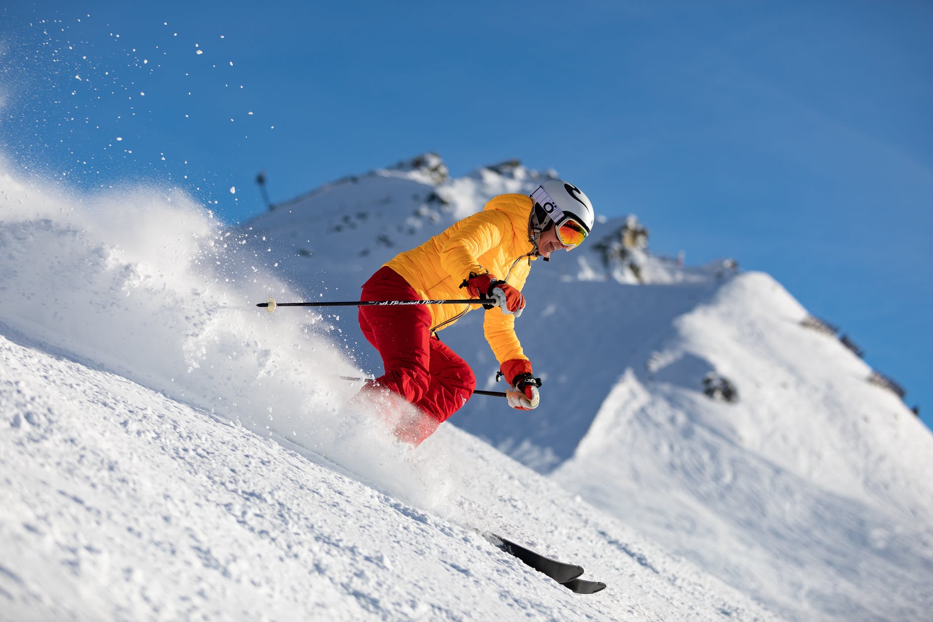 skier on a snowy slope