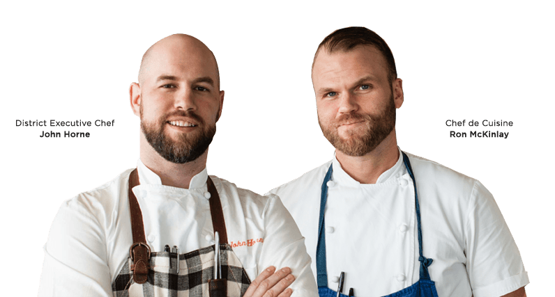 Chefs John Horne and Ron McKinley