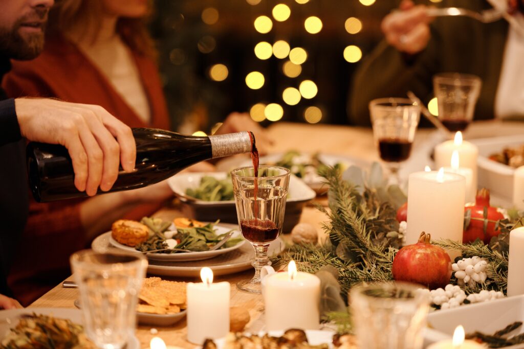 holiday entertaining table spread