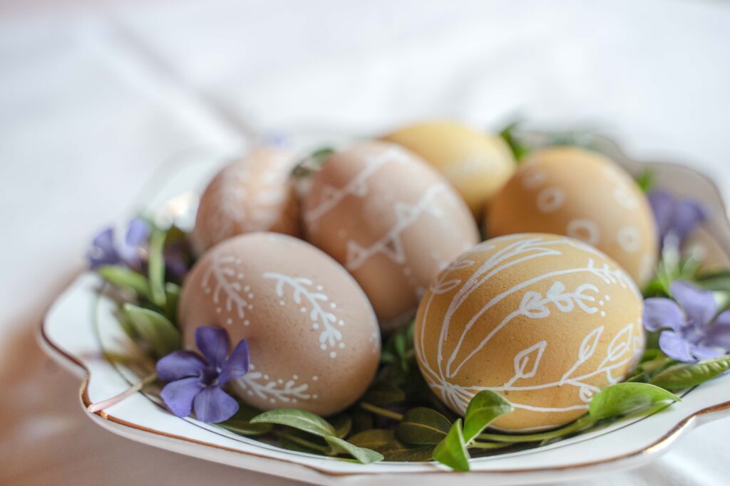 decorated easter eggs