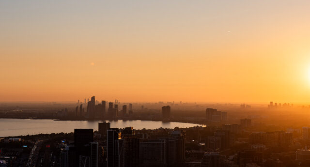 views from the 38th of a the toronto cityscape