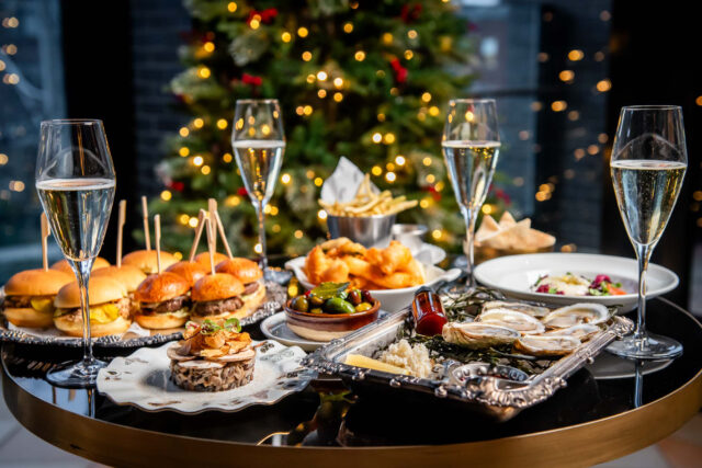 holiday party platter at La Plume