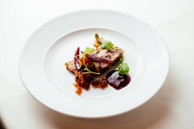 terrine on a white plate at arcadian event venue