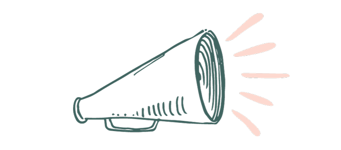 line drawing of a megaphone